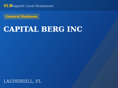 CAPITAL BERG INC — General Business in LAUDERHILL, FL