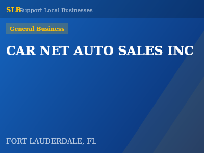 CAR NET AUTO SALES INC — General Business in FORT LAUDERDALE, FL