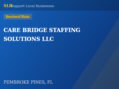 CARE BRIDGE STAFFING SOLUTIONS LLC — Doctor/Clinic in PEMBROKE PINES, FL