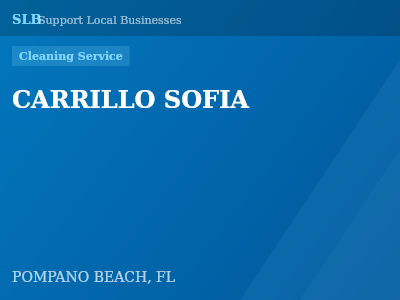 CARRILLO SOFIA — Cleaning Service in POMPANO BEACH, FL