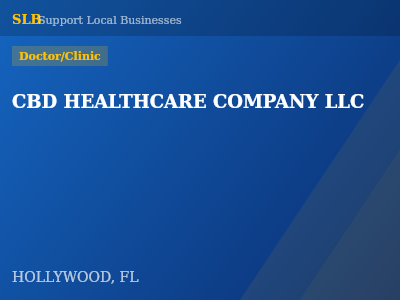 CBD HEALTHCARE COMPANY LLC — Doctor/Clinic in HOLLYWOOD, FL