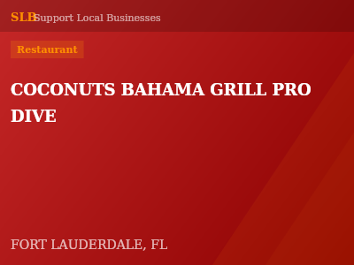 COCONUTS BAHAMA GRILL PRO DIVE — Restaurant in FORT LAUDERDALE, FL
