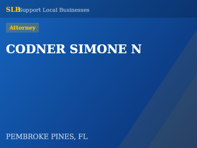 CODNER SIMONE N — Attorney in PEMBROKE PINES, FL