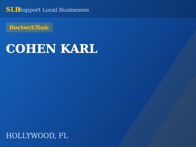 COHEN KARL — Doctor/Clinic in HOLLYWOOD, FL