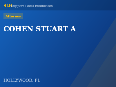 COHEN STUART A — Attorney in HOLLYWOOD, FL