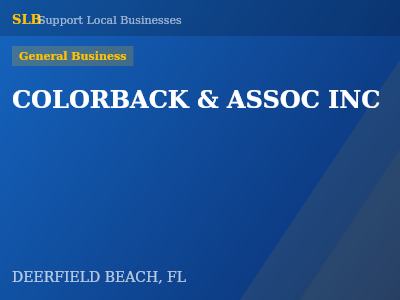 COLORBACK & ASSOC INC — General Business in DEERFIELD BEACH, FL