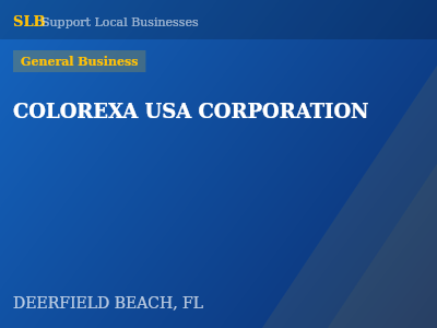 COLOREXA USA CORPORATION — General Business in DEERFIELD BEACH, FL