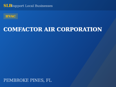 COMFACTOR AIR CORPORATION — HVAC in PEMBROKE PINES, FL