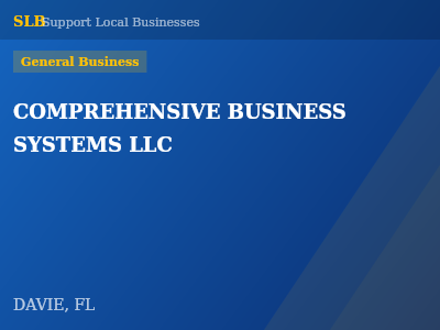 COMPREHENSIVE BUSINESS SYSTEMS LLC — General Business in DAVIE, FL