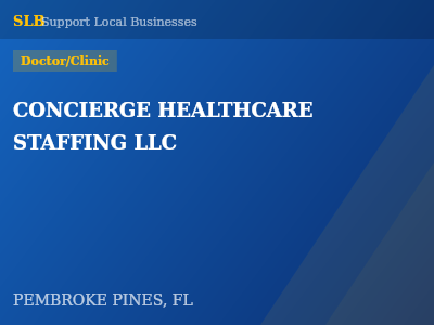 CONCIERGE HEALTHCARE STAFFING LLC — Doctor/Clinic in PEMBROKE PINES, FL