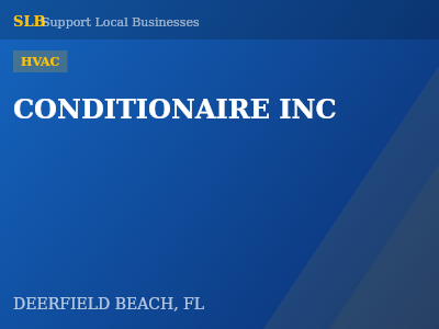 CONDITIONAIRE INC — HVAC in DEERFIELD BEACH, FL