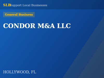 CONDOR M&A LLC — General Business in HOLLYWOOD, FL