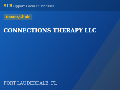 CONNECTIONS THERAPY LLC — Doctor/Clinic in FORT LAUDERDALE, FL