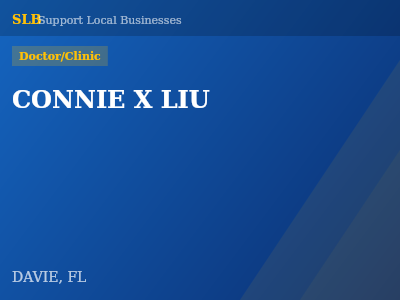 CONNIE X LIU — Doctor/Clinic in DAVIE, FL