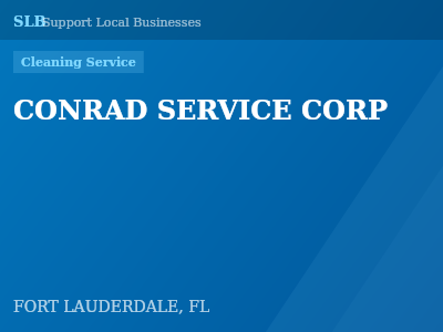 CONRAD SERVICE CORP — Cleaning Service in FORT LAUDERDALE, FL