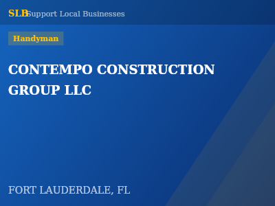CONTEMPO CONSTRUCTION GROUP LLC — Handyman in FORT LAUDERDALE, FL