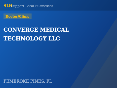CONVERGE MEDICAL TECHNOLOGY LLC — Doctor/Clinic in PEMBROKE PINES, FL