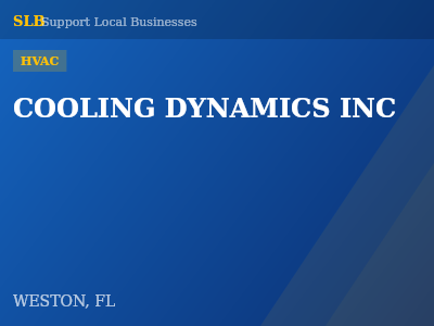 COOLING DYNAMICS INC — HVAC in WESTON, FL
