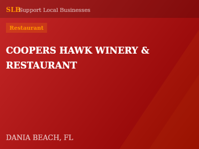COOPERS HAWK WINERY & RESTAURANT — Restaurant in DANIA BEACH, FL