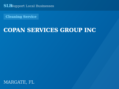 COPAN SERVICES GROUP INC — Cleaning Service in MARGATE, FL