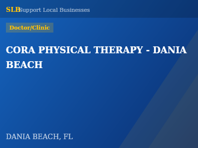 CORA PHYSICAL THERAPY - DANIA BEACH — Doctor/Clinic in DANIA BEACH, FL