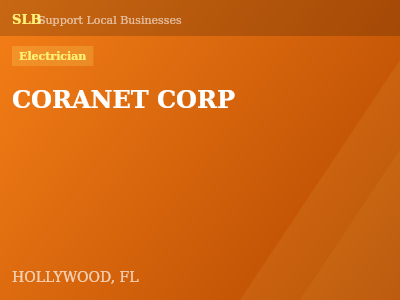 CORANET CORP — Electrician in HOLLYWOOD, FL