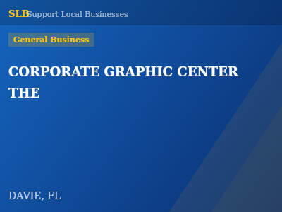 CORPORATE GRAPHIC CENTER THE — General Business in DAVIE, FL