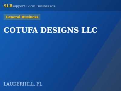 COTUFA DESIGNS LLC — General Business in LAUDERHILL, FL