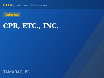 CPR, ETC., INC. — Tutoring in TAMARAC, FL