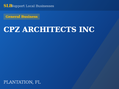 CPZ ARCHITECTS INC — General Business in PLANTATION, FL