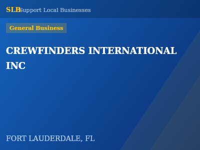 CREWFINDERS INTERNATIONAL INC — General Business in FORT LAUDERDALE, FL