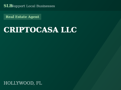 CRIPTOCASA LLC — Real Estate Agent in HOLLYWOOD, FL