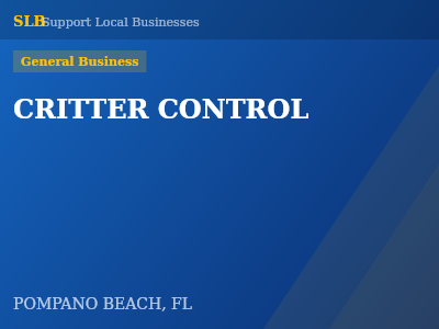 CRITTER CONTROL — General Business in POMPANO BEACH, FL