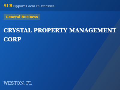 CRYSTAL PROPERTY MANAGEMENT CORP — General Business in WESTON, FL