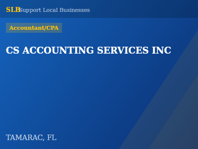 CS ACCOUNTING SERVICES INC — Accountant/CPA in TAMARAC, FL