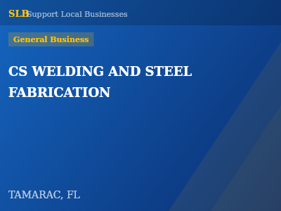 CS WELDING AND STEEL FABRICATION — General Business in TAMARAC, FL