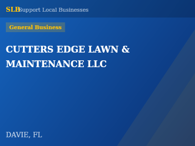 CUTTERS EDGE LAWN & MAINTENANCE LLC — General Business in DAVIE, FL