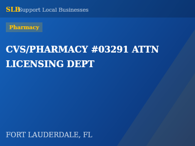 CVS/PHARMACY #03291 ATTN LICENSING DEPT — Pharmacy in FORT LAUDERDALE, FL