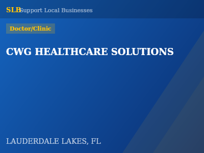 CWG HEALTHCARE SOLUTIONS — Doctor/Clinic in LAUDERDALE LAKES, FL