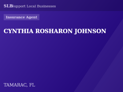 CYNTHIA ROSHARON JOHNSON — Insurance Agent in TAMARAC, FL