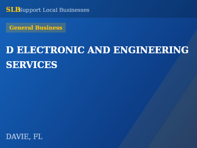 D ELECTRONIC AND ENGINEERING SERVICES — General Business in DAVIE, FL