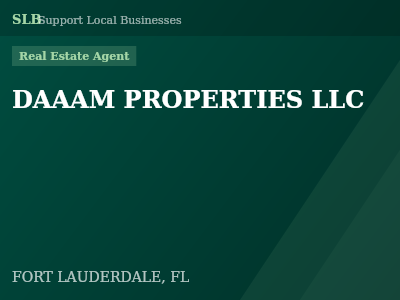 DAAAM PROPERTIES LLC — Real Estate Agent in FORT LAUDERDALE, FL