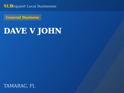 DAVE V JOHN — General Business in TAMARAC, FL