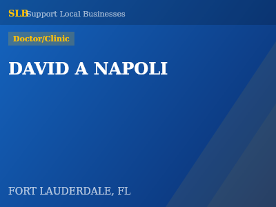 DAVID A NAPOLI — Doctor/Clinic in FORT LAUDERDALE, FL