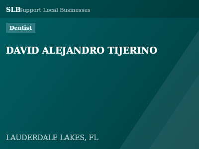 DAVID ALEJANDRO TIJERINO — Dentist in LAUDERDALE LAKES, FL