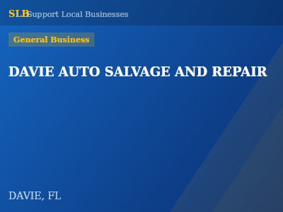 DAVIE AUTO SALVAGE AND REPAIR — General Business in DAVIE, FL