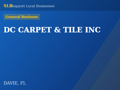 DC CARPET & TILE INC — General Business in DAVIE, FL