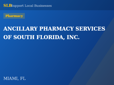 ANCILLARY PHARMACY SERVICES OF SOUTH FLORIDA, INC. — Pharmacy in MIAMI, FL