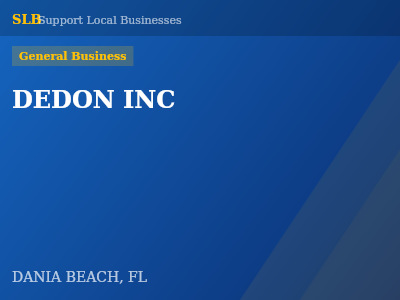 DEDON INC — General Business in DANIA BEACH, FL