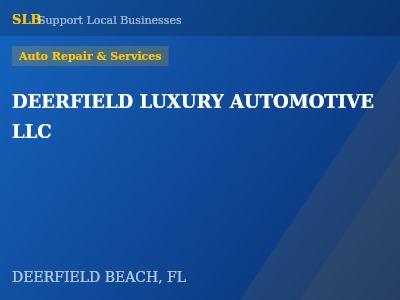 DEERFIELD LUXURY AUTOMOTIVE LLC — Auto Repair & Services in DEERFIELD BEACH, FL